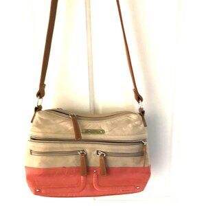 Stone Mountain leather PURSE  bag 2 tone